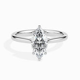 1ct Marquise Shaped F- VS Lab Grown Diamond Solitaire Engagement Ring